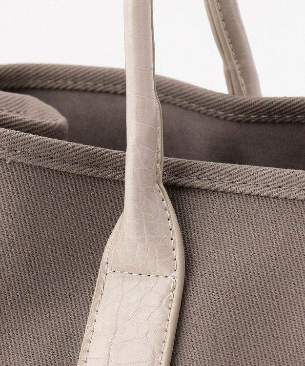 UNBILLION cachecache パーテーションキャンバストートバッグL グレー