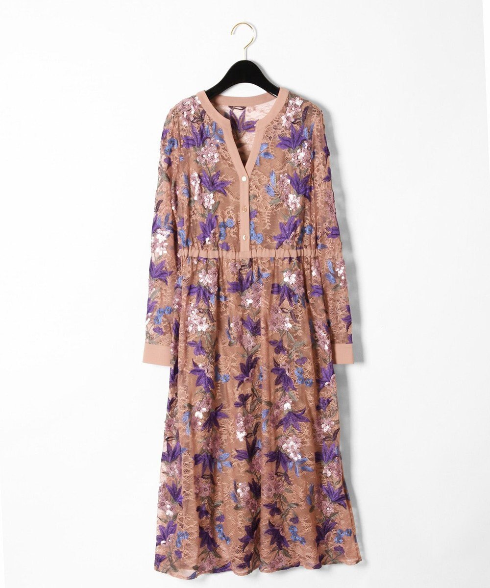 フラワーライン刺繍ワンピース Grace Continental ファッション通販 公式通販 オンワード クローゼット