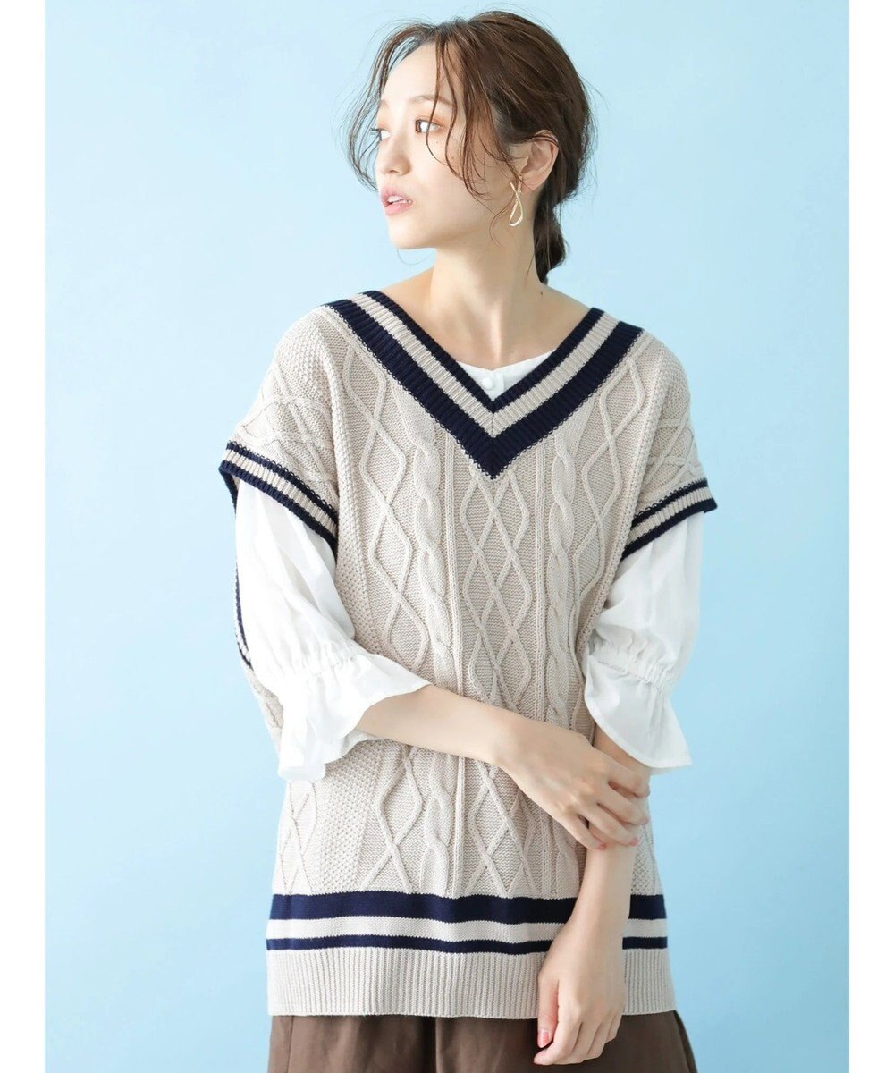 ライン入りケーブルニットベスト Earth Music Ecology ファッション通販 公式通販 オンワード クローゼット ライン入りケーブルニットベスト Earth Music Ecology ファッション通販 公式通販 オンワード クローゼット