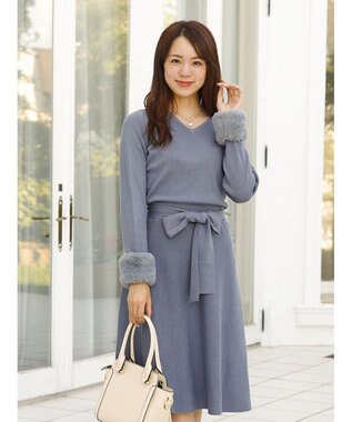 2way 大人フェミニンな 袖口ファーニットワンピース Tiaclasse ファッション通販 公式通販 オンワード クローゼット