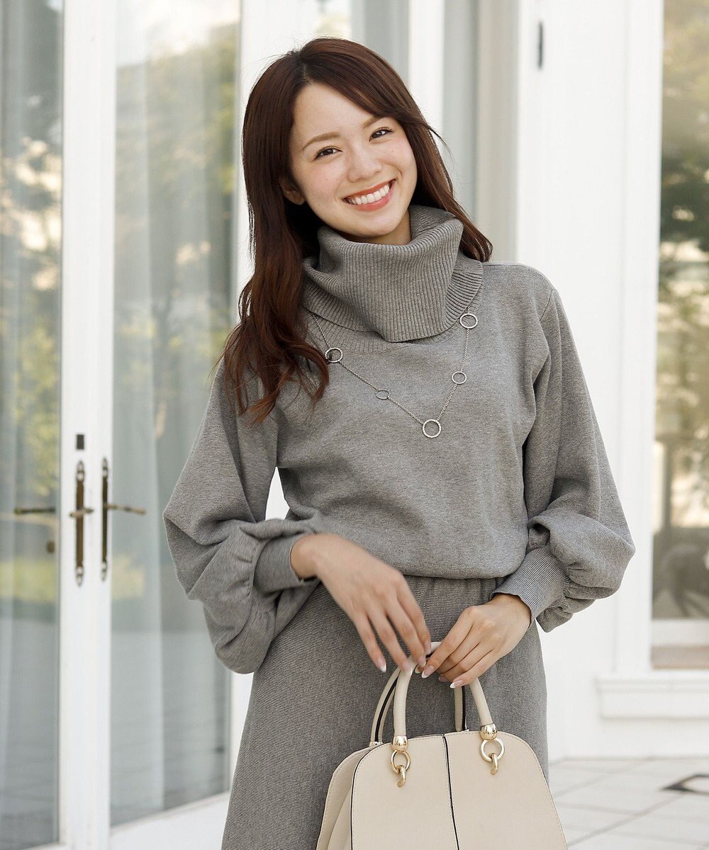 洗える １枚で着映えする パフ袖タートルニットワンピース Tiaclasseファッション通販 公式通販 オンワード クローゼット