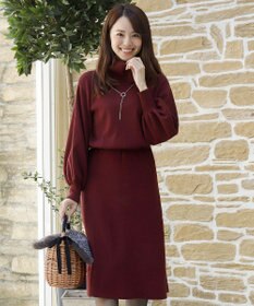 洗える １枚で着映えする パフ袖タートルニットワンピース Tiaclasse ファッション通販 公式通販 オンワード クローゼット