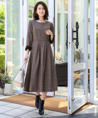 洗える 大人女性が選ぶ グレンチェック柄配色ワンピース Tiaclasse ファッション通販 公式通販 オンワード クローゼット 洗える 大人女性が選ぶ グレンチェック柄配色ワンピース Tiaclasse ファッション通販 公式通販 オンワード クローゼット