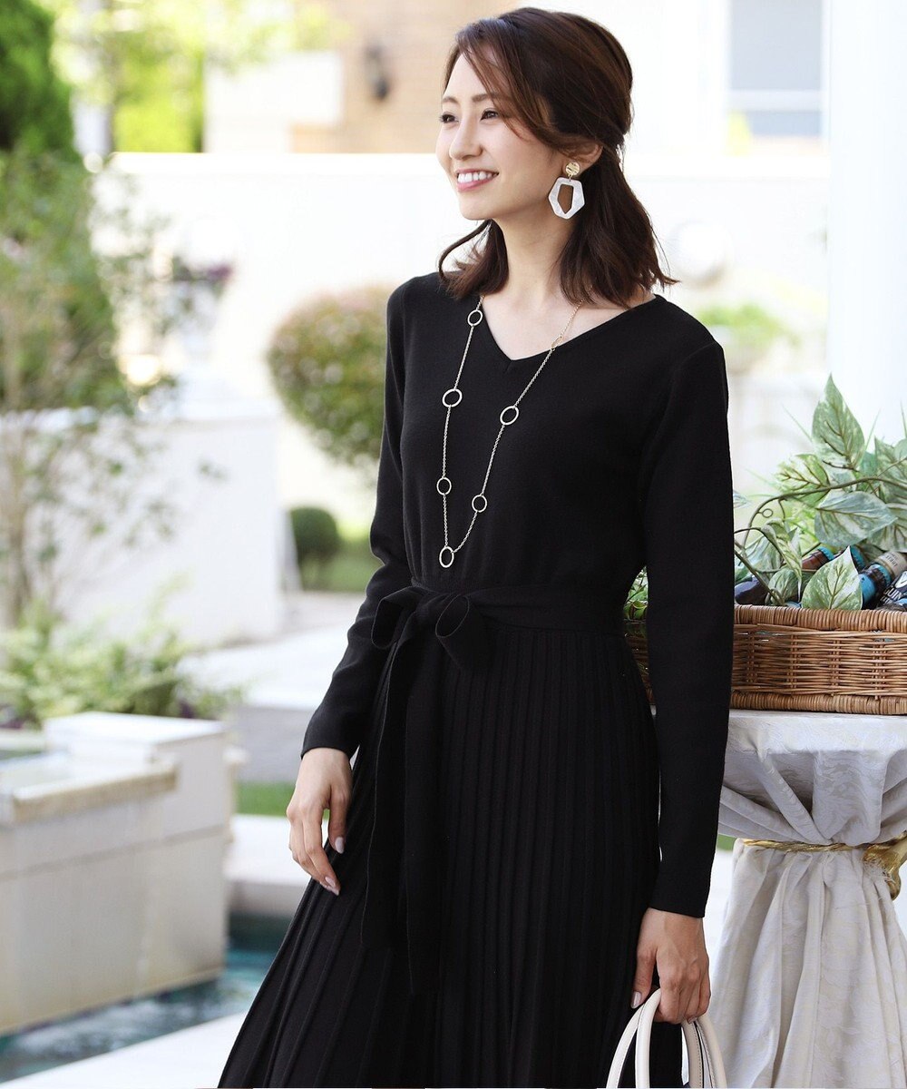 1着でオシャレ感が出せる ｖネックニットプリーツワンピース Tiaclasse ファッション通販 公式通販 オンワード クローゼット