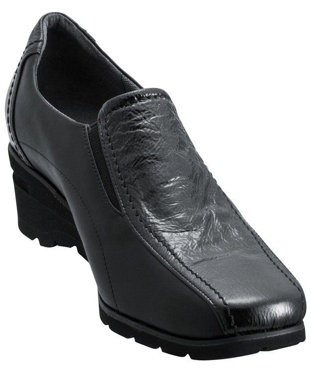 ASICS WALKING ペダラ WC078B 3E ヒール高4.5cm ブラック系