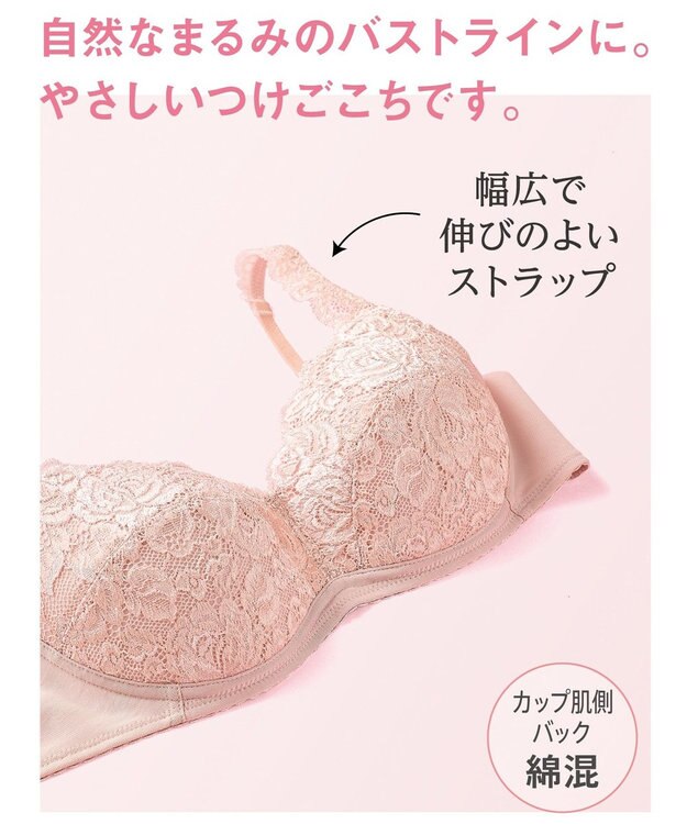 Wing 3/4カップブラ　ノンワイヤー　ウイング／ワコール　NB3022 ピーチ