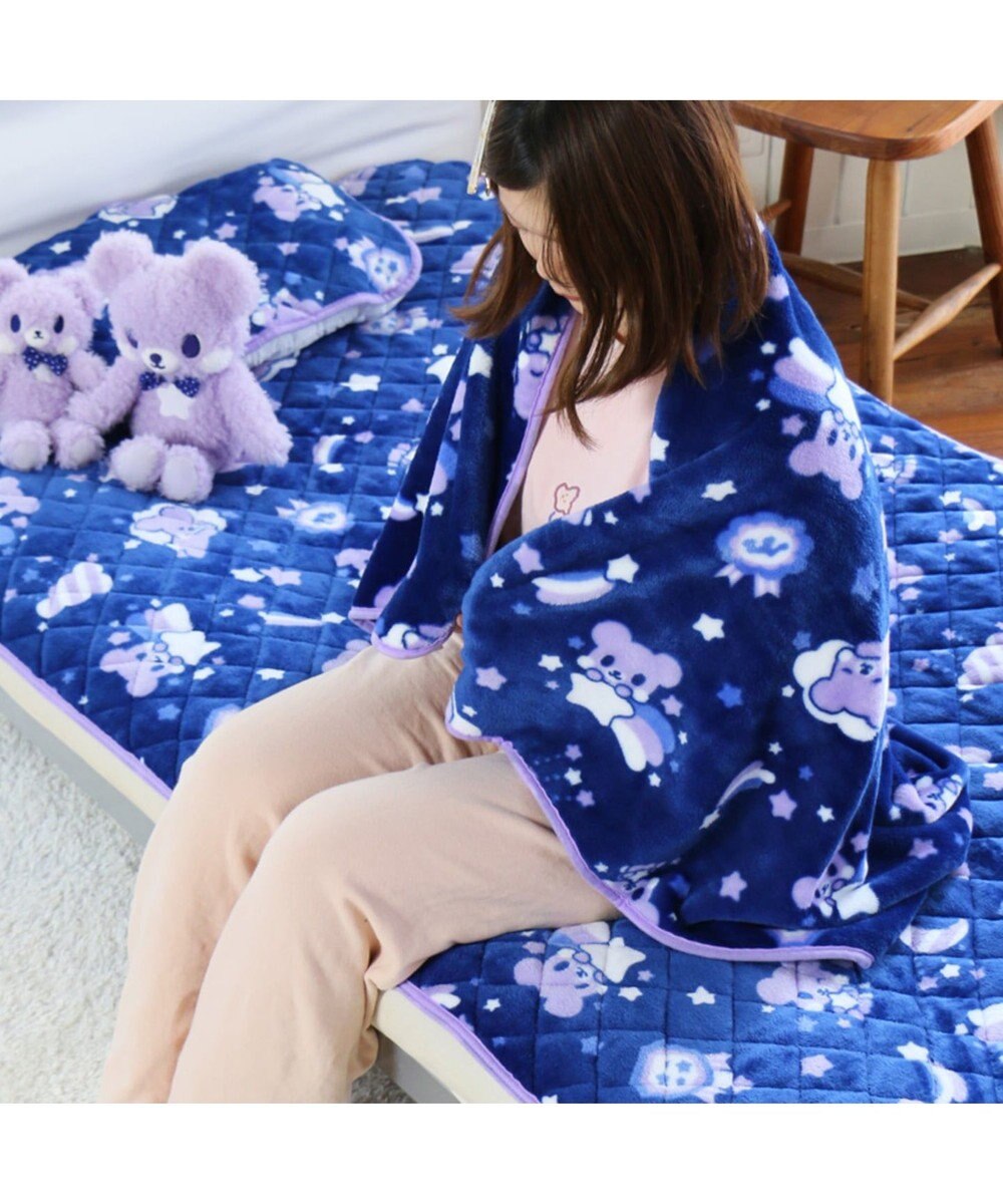 くまのロゼット 大判ひざかけ ハーフ毛布 おやすみ柄 Mother Gardenファッション通販 公式通販 オンワード クローゼット