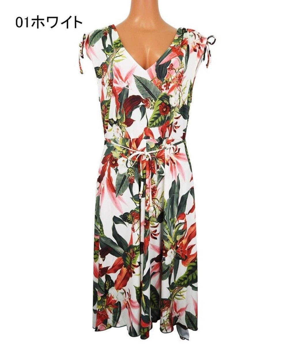 San-ai Resort（三愛水着楽園） 【SALE】【Coral veil】Lily Garden ショルダードレス3点セット水着 9号/11号 