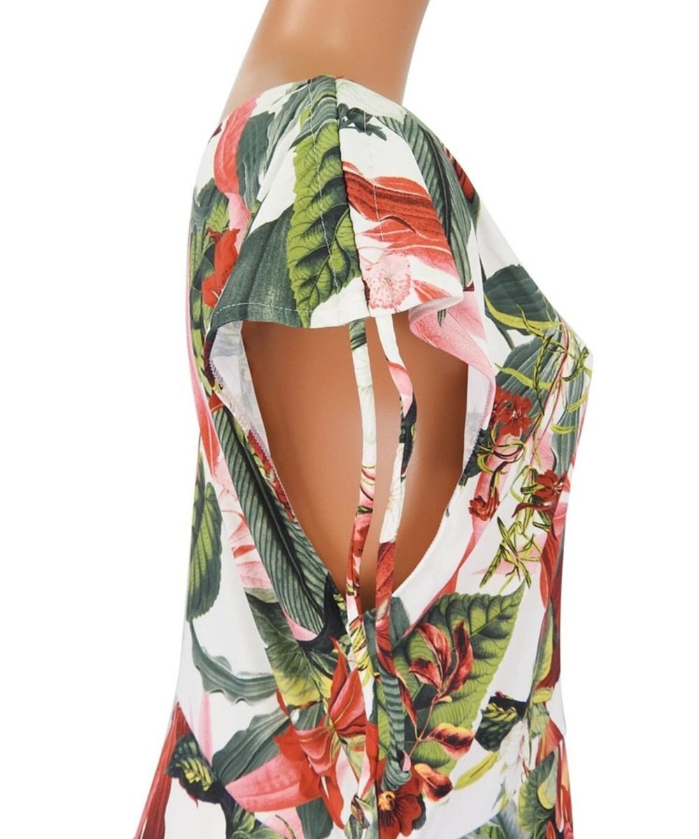 San-ai Resort（三愛水着楽園） 【SALE】【Coral veil】Lily Garden ショルダードレス3点セット水着 9号/11号 