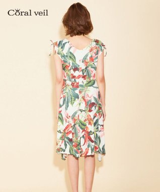 San-ai Resort（三愛水着楽園） 【SALE】【Coral veil】Lily Garden ショルダードレス3点セット水着 9号/11号 ホワイト