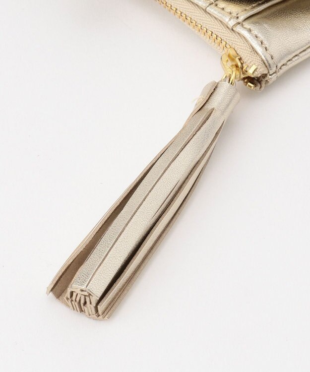 UNBILLION perche ジェムストーンがま口二つ折り財布 ゴールド