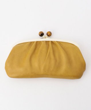 UNBILLION perche ジェムストーンがま口長財布 ミックスイエロー