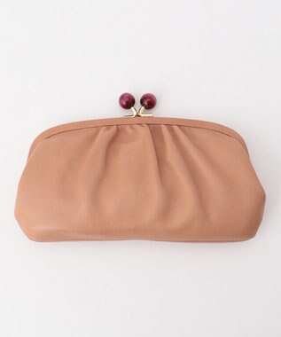 UNBILLION perche ジェムストーンがま口長財布 ピンク