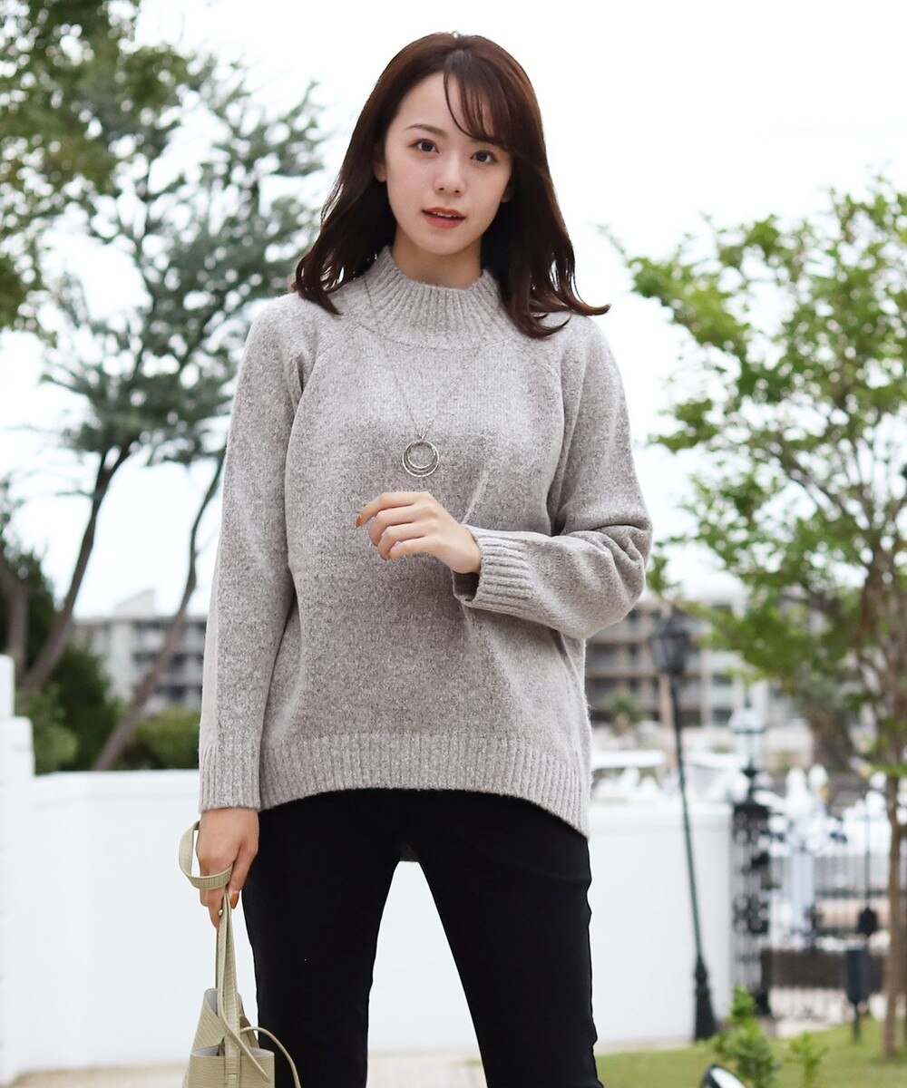 【洗える】幅広く活躍が期待できる弾力起毛ニットプルオーバー