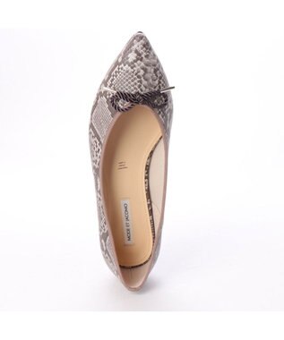 MODE ET JACOMO <MODE ET JACOMO>【レイン対応】リボンバレエシューズ グレーカタオシ