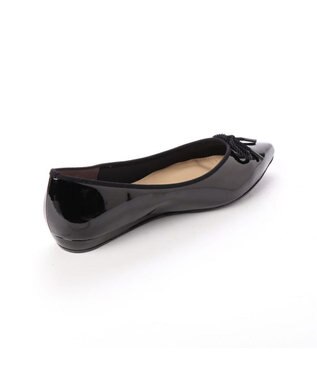MODE ET JACOMO <MODE ET JACOMO>【レイン対応】リボンバレエシューズ ブラックエナメル