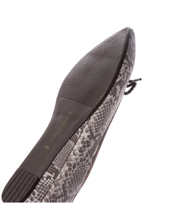 MODE ET JACOMO <MODE ET JACOMO>【レイン対応】リボンバレエシューズ グレーカタオシ