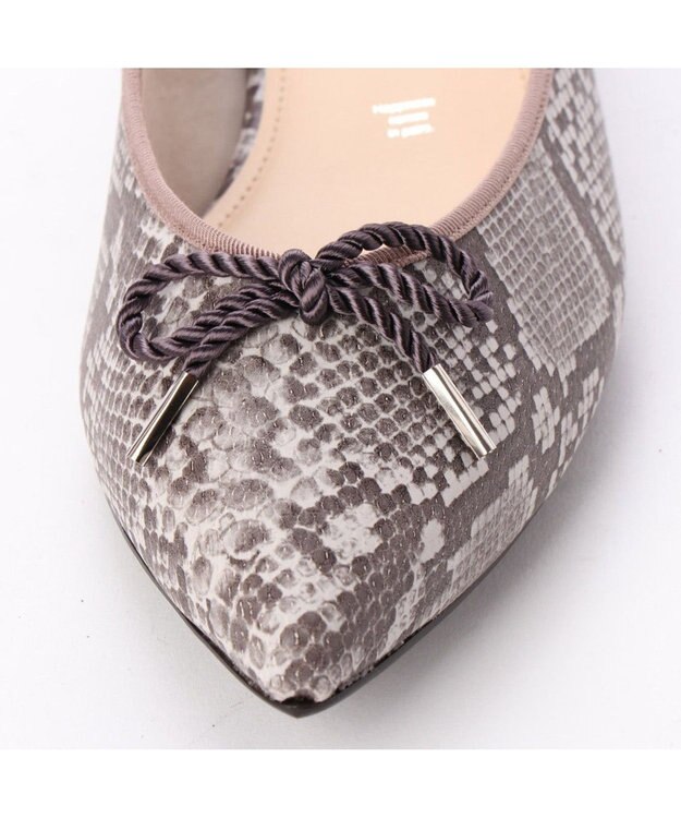 MODE ET JACOMO <MODE ET JACOMO>【レイン対応】リボンバレエシューズ グレーカタオシ