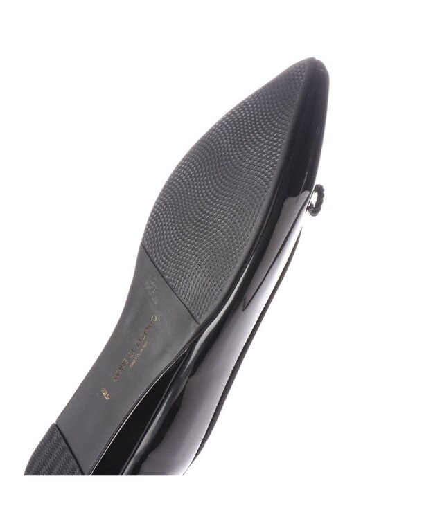 MODE ET JACOMO <MODE ET JACOMO>【レイン対応】リボンバレエシューズ ブラックエナメル