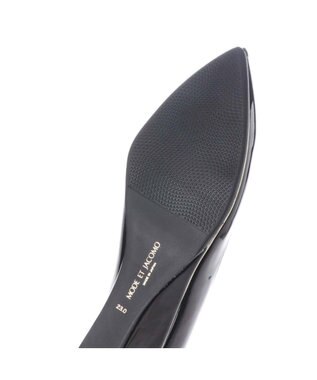 MODE ET JACOMO <MODE ET JACOMO>【全天候対応】ポインテッドウェッジソールレインパンプス ブラックエナメル