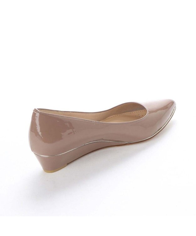 MODE ET JACOMO <MODE ET JACOMO>【全天候対応】ポインテッドウェッジソールレインパンプス ベージュエナメル