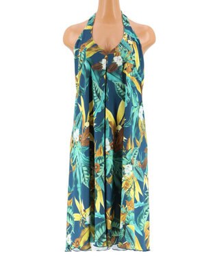 San-ai Resort（三愛水着楽園） 【SALE】【Coral veil】Lily Garden パレオワンピース 単品M グリーン