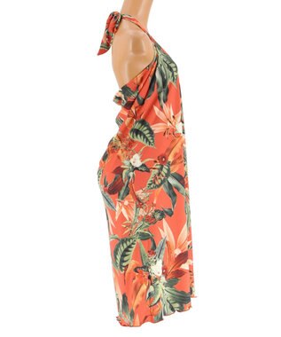 San-ai Resort（三愛水着楽園） 【SALE】【Coral veil】Lily Garden パレオワンピース 単品M グリーン