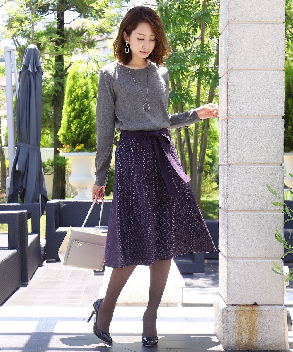 洗える コーディネートの主役を飾る ジャガードニットワンピース Tiaclasse ファッション通販 公式通販 オンワード クローゼット