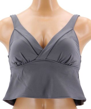 San-ai Resort（三愛水着楽園） 【Reir　Beach（レイールビーチ）】JERSEY LOMELLINA ビスチェブラ【上下別売り】 グレー