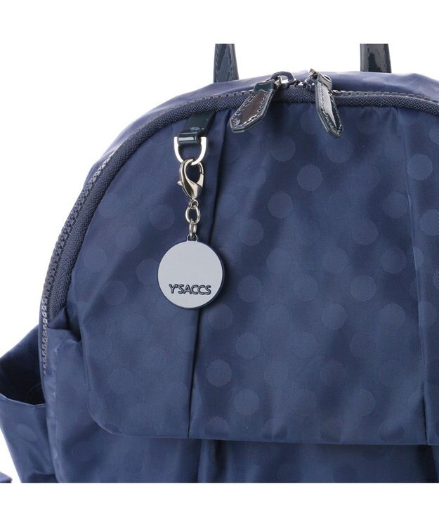Y'SACCS 【ムック本掲載】Polka Dots リュックサック Sサイズ ネイビー