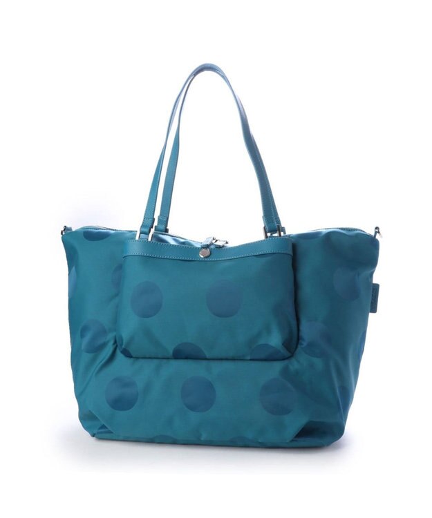 Y'SACCS ドットジャカード 2wayトートバッグMサイズ ブルー