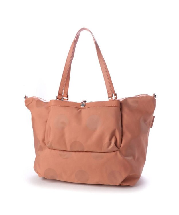 Y'SACCS ドットジャカード 2wayトートバッグMサイズ コーラル