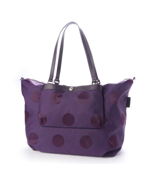Y'SACCS ドットジャカード 2wayトートバッグMサイズ パープル