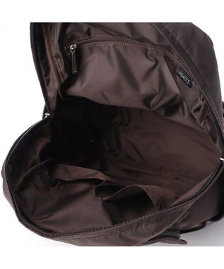 Y'SACCS NEWナイロン×レザーコンビシリーズ　前ポケットリュックサック チョコ