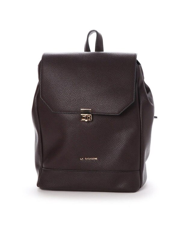 LA BAGAGERIE 金具アクセントリュック チョコ
