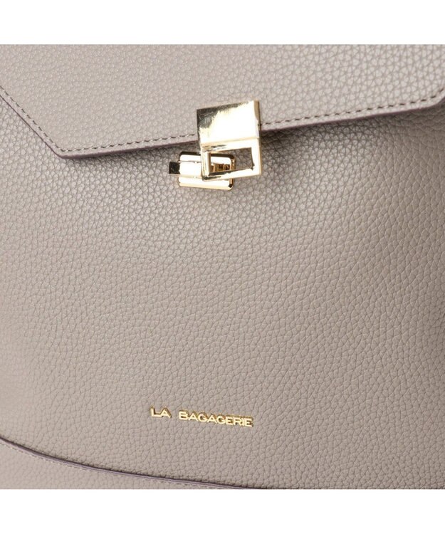 LA BAGAGERIE 金具アクセントリュック グレー