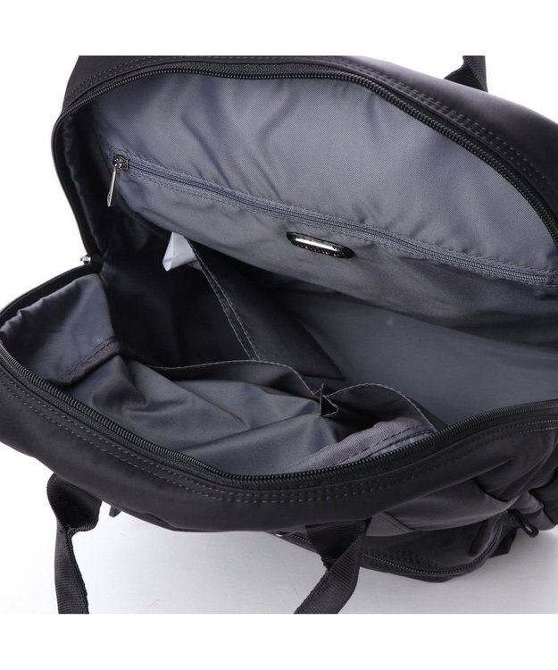 LA BAGAGERIE 10ポケット持ち手付きリュック ブラック