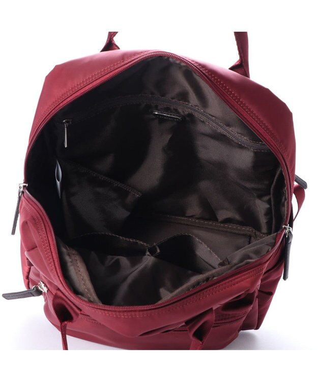 LA BAGAGERIE 10ポケット持ち手付きリュック ワイン