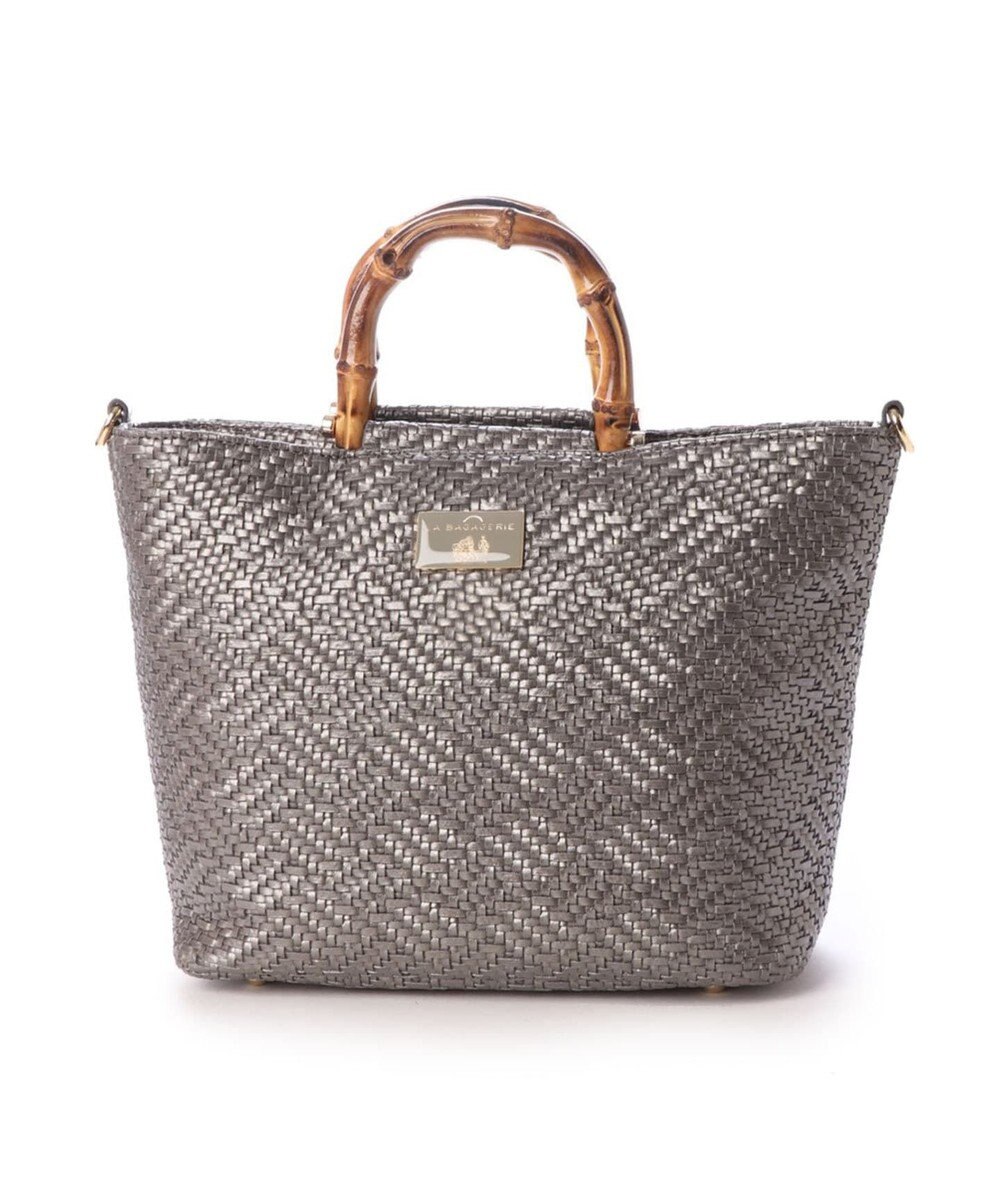 LA BAGAGERIE フレンチファブリック　SAFECO　バンブーハンドルショルダー＆トートバッグ 