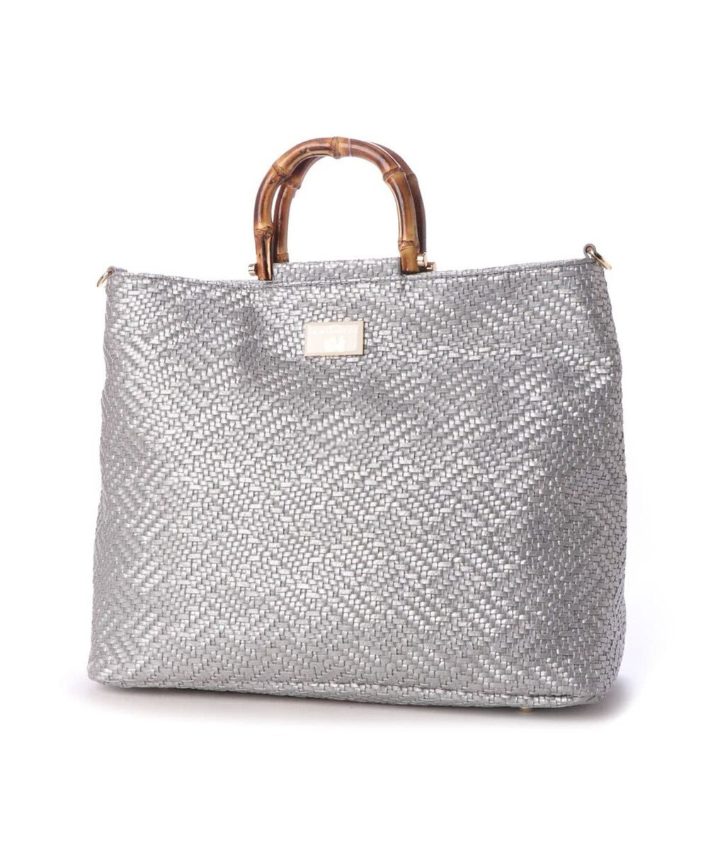 LA BAGAGERIE フレンチファブリック　SAFECO　バンブーハンドルショルダー＆トートバッグ 