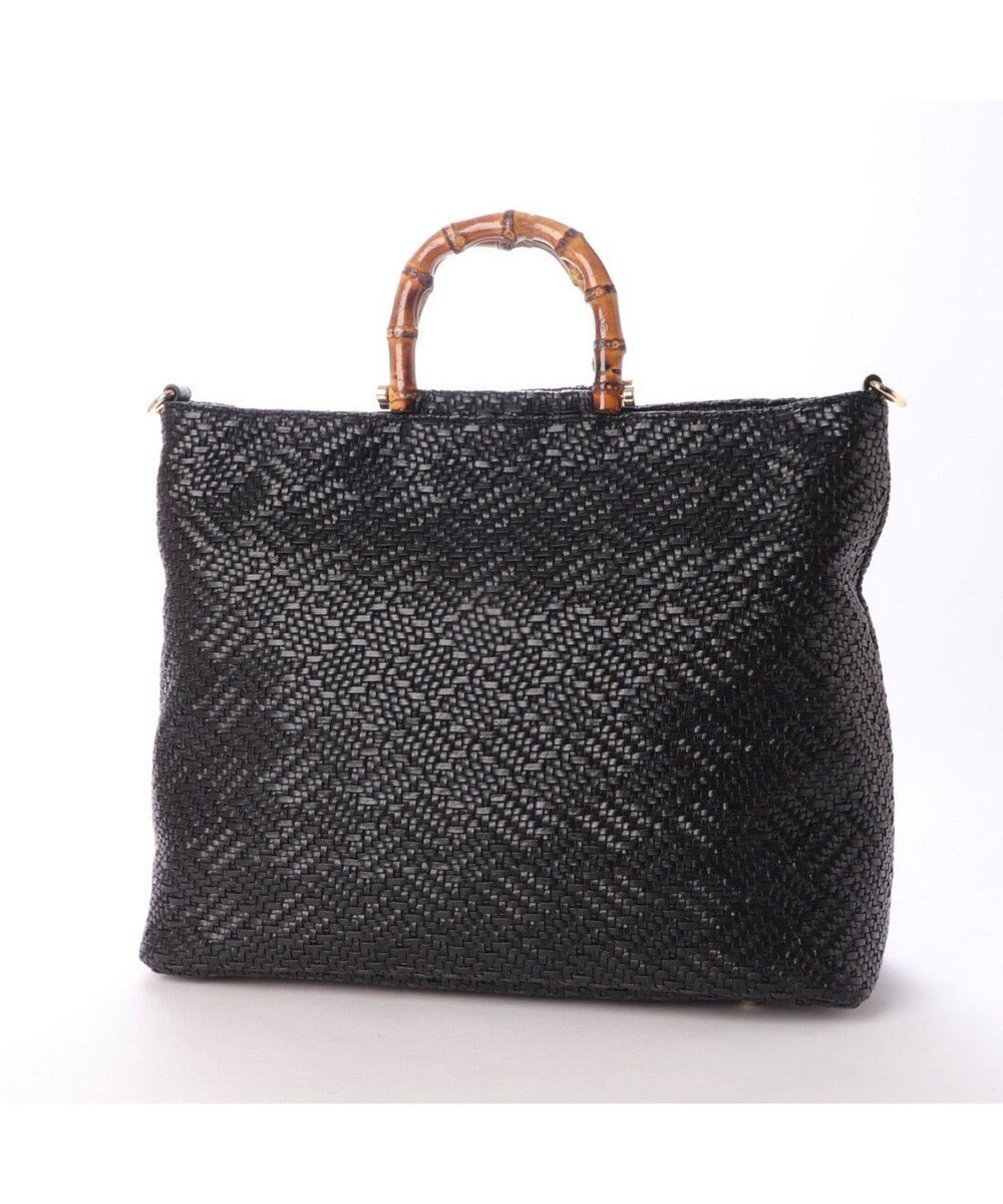 LA BAGAGERIE フレンチファブリック　SAFECO　バンブーハンドルショルダー＆トートバッグ 