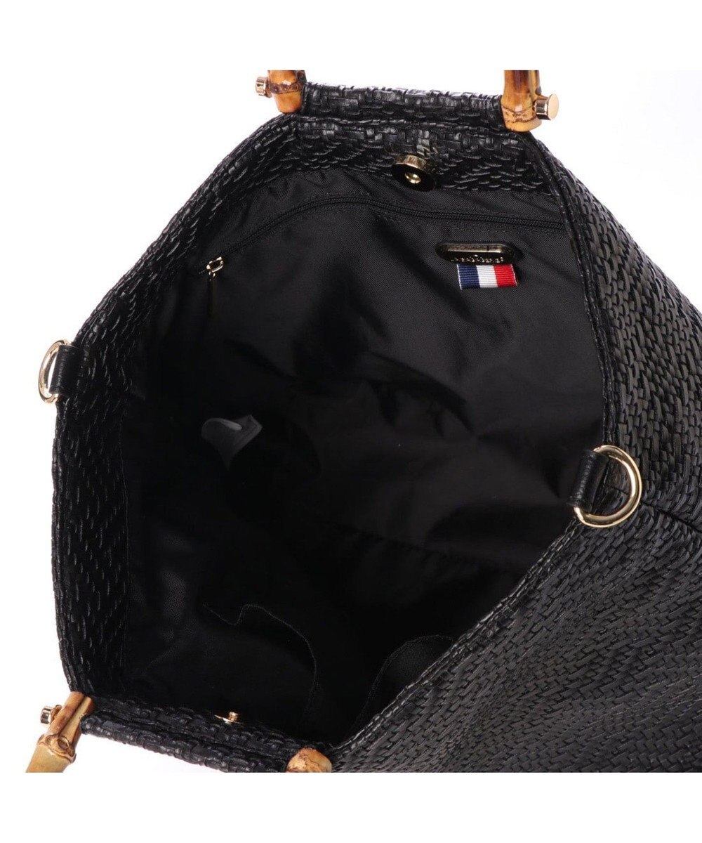 LA BAGAGERIE フレンチファブリック　SAFECO　バンブーハンドルショルダー＆トートバッグ 