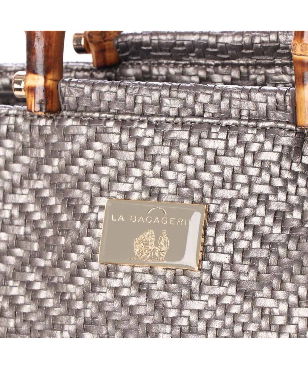 LA BAGAGERIE フレンチファブリック　SAFECO　バンブーハンドルショルダー＆トートバッグ 
