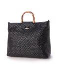 LA BAGAGERIE フレンチファブリック　SAFECO　バンブーハンドルショルダー＆トートバッグ