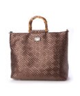 LA BAGAGERIE フレンチファブリック　SAFECO　バンブーハンドルショルダー＆トートバッグ