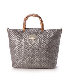 LA BAGAGERIE フレンチファブリック　SAFECO　バンブーハンドルショルダー＆トートバッグ