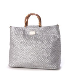 LA BAGAGERIE フレンチファブリック　SAFECO　バンブーハンドルショルダー＆トートバッグ
