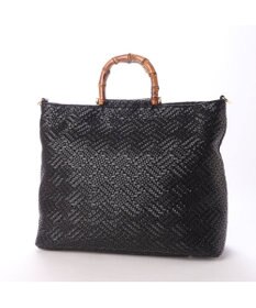 LA BAGAGERIE フレンチファブリック　SAFECO　バンブーハンドルショルダー＆トートバッグ