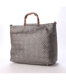 LA BAGAGERIE フレンチファブリック　SAFECO　バンブーハンドルショルダー＆トートバッグ