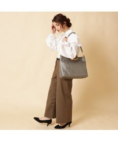 LA BAGAGERIE フレンチファブリック　SAFECO　バンブーハンドルショルダー＆トートバッグ